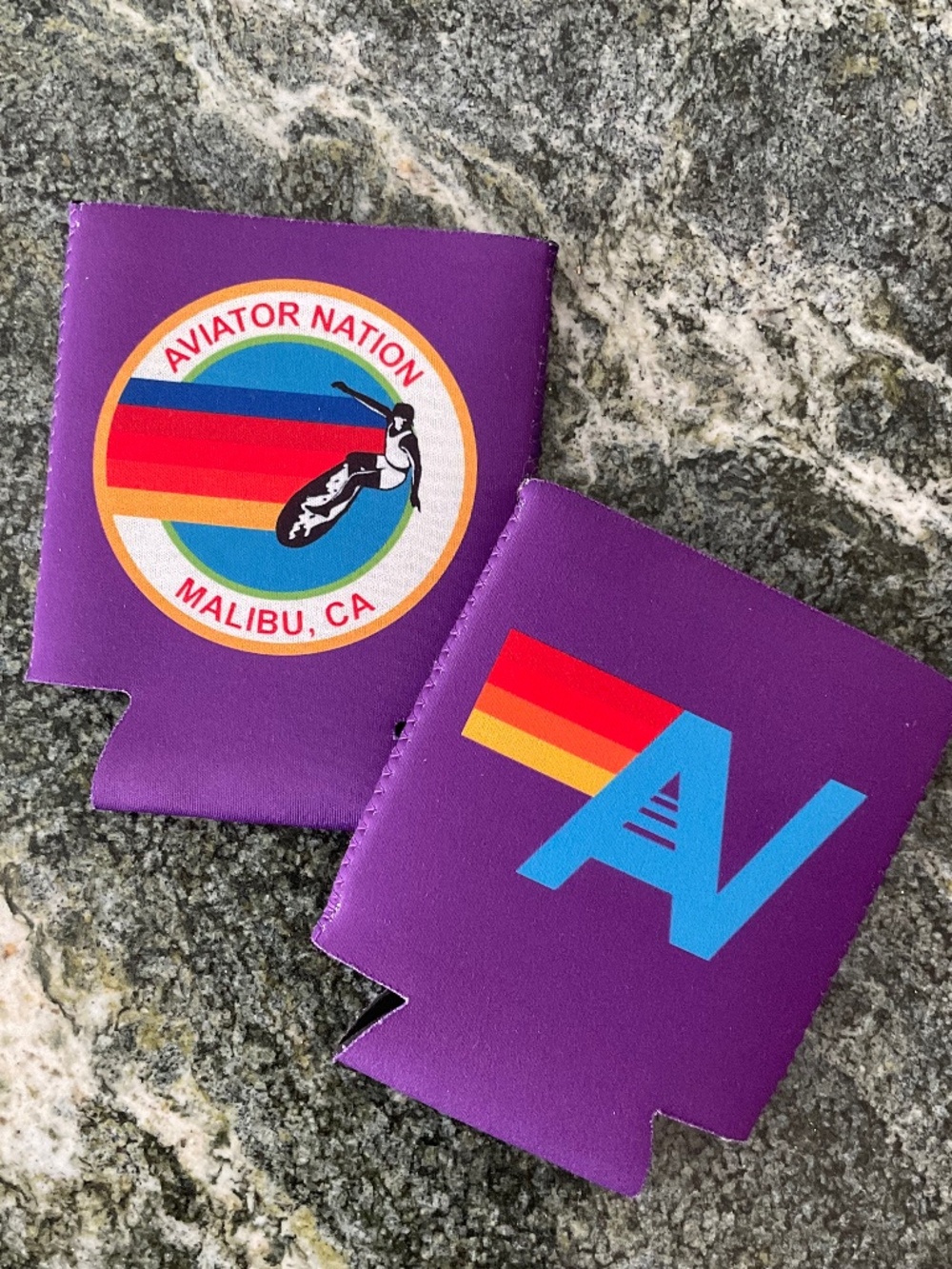 Pair of Aviator Nation Koozie Can Holder Sleeves Malibu Edition